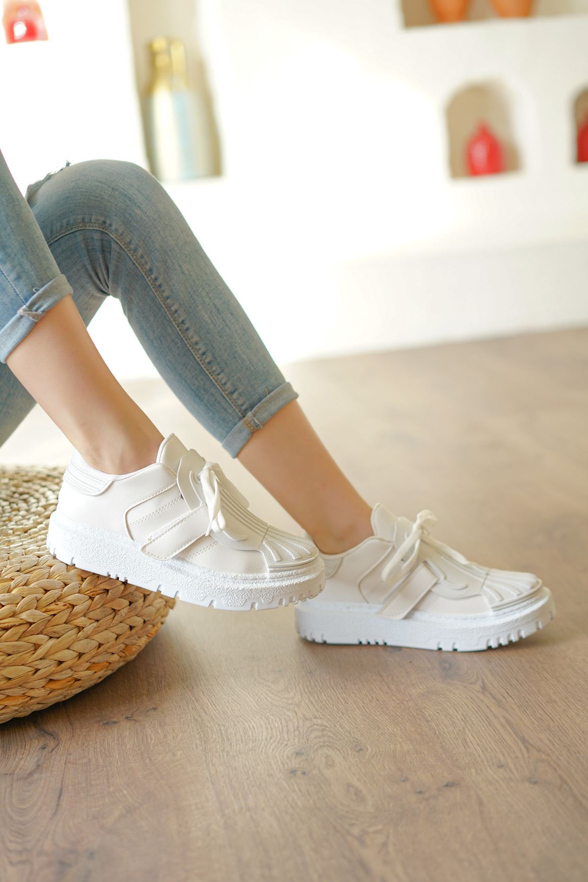 Tinos Beyaz Kadın Spor Ayakkabı