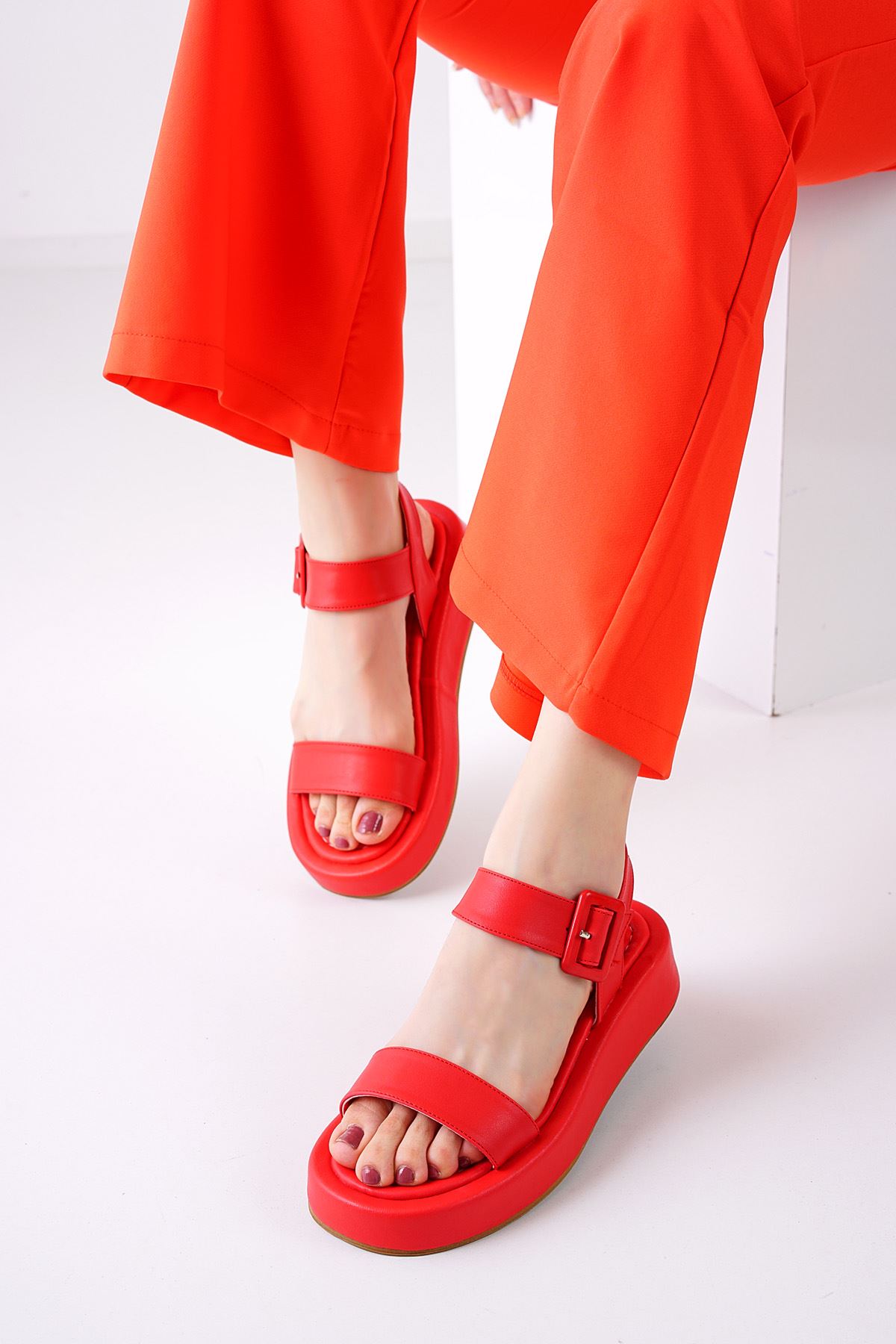 Kelsey Kırmızı Kadın Sandalet