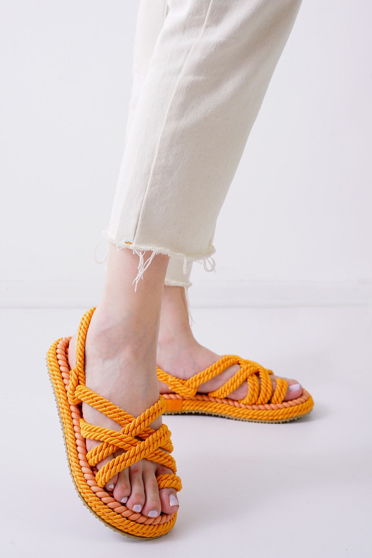 Summer Oranj Halat Kadın Sandalet