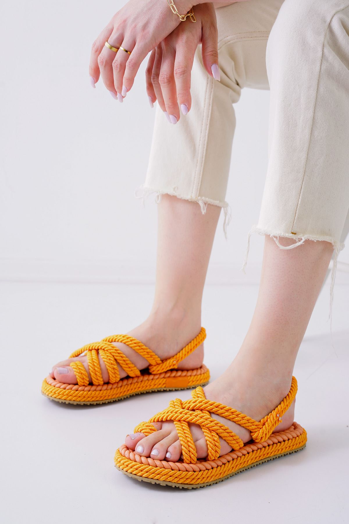 Summer Oranj Halat Kadın Sandalet