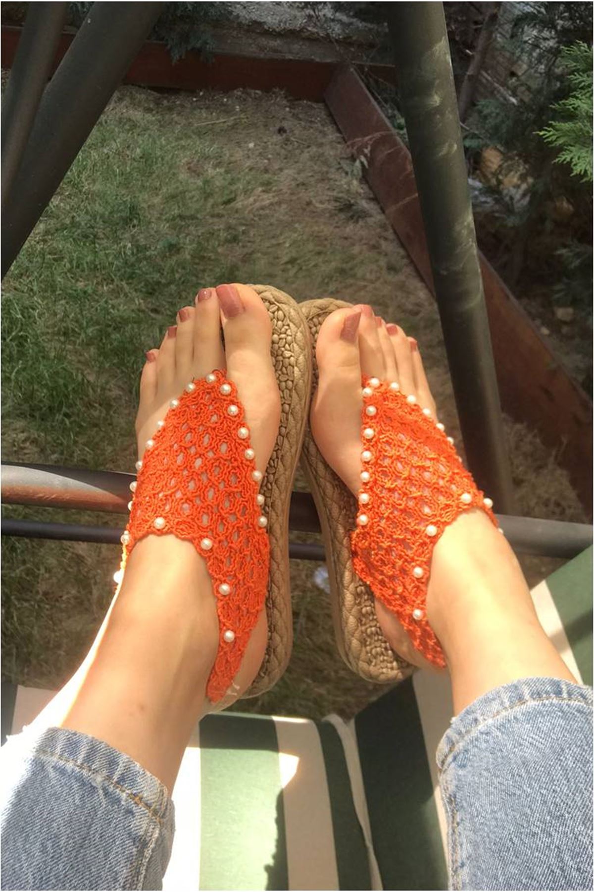 Maya Oranj Kadın Sandalet
