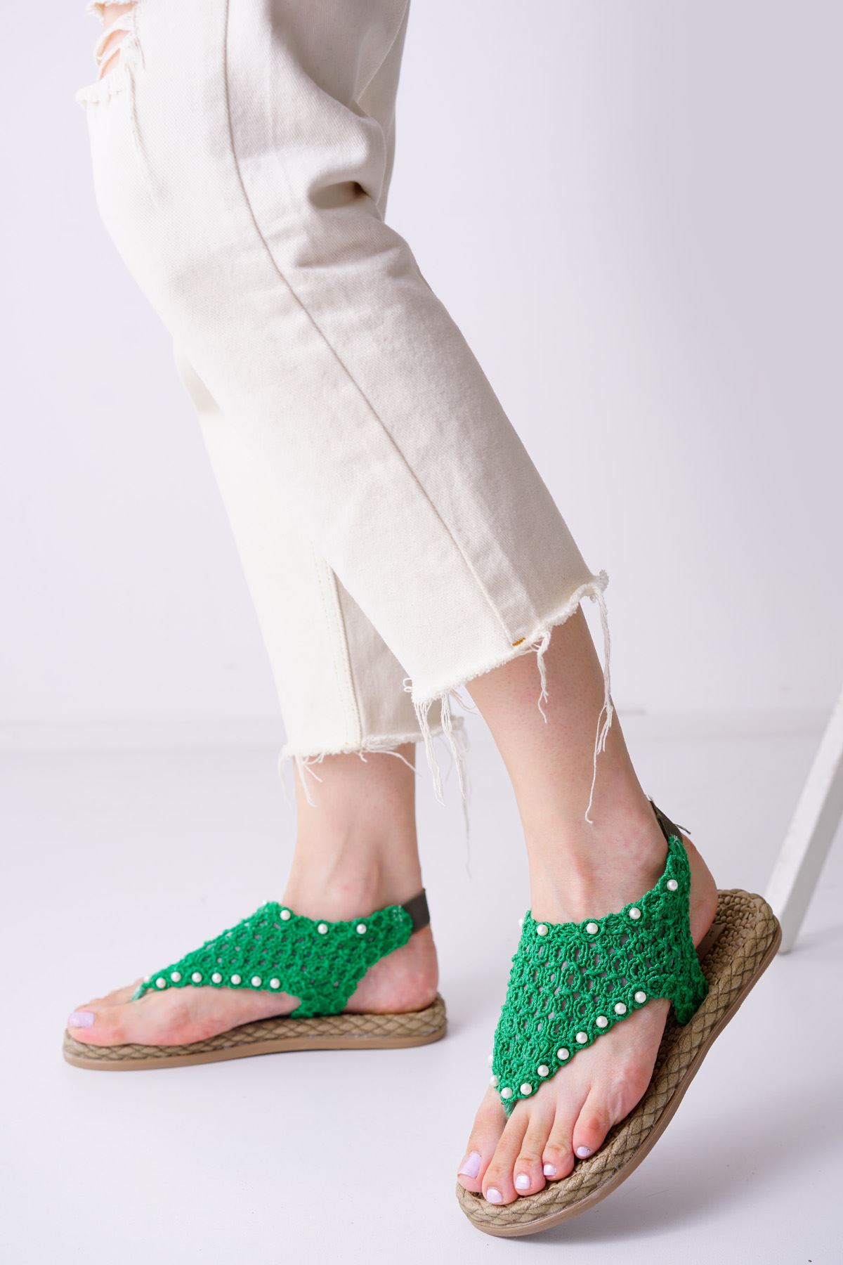 Maya Yeşil Kadın Sandalet