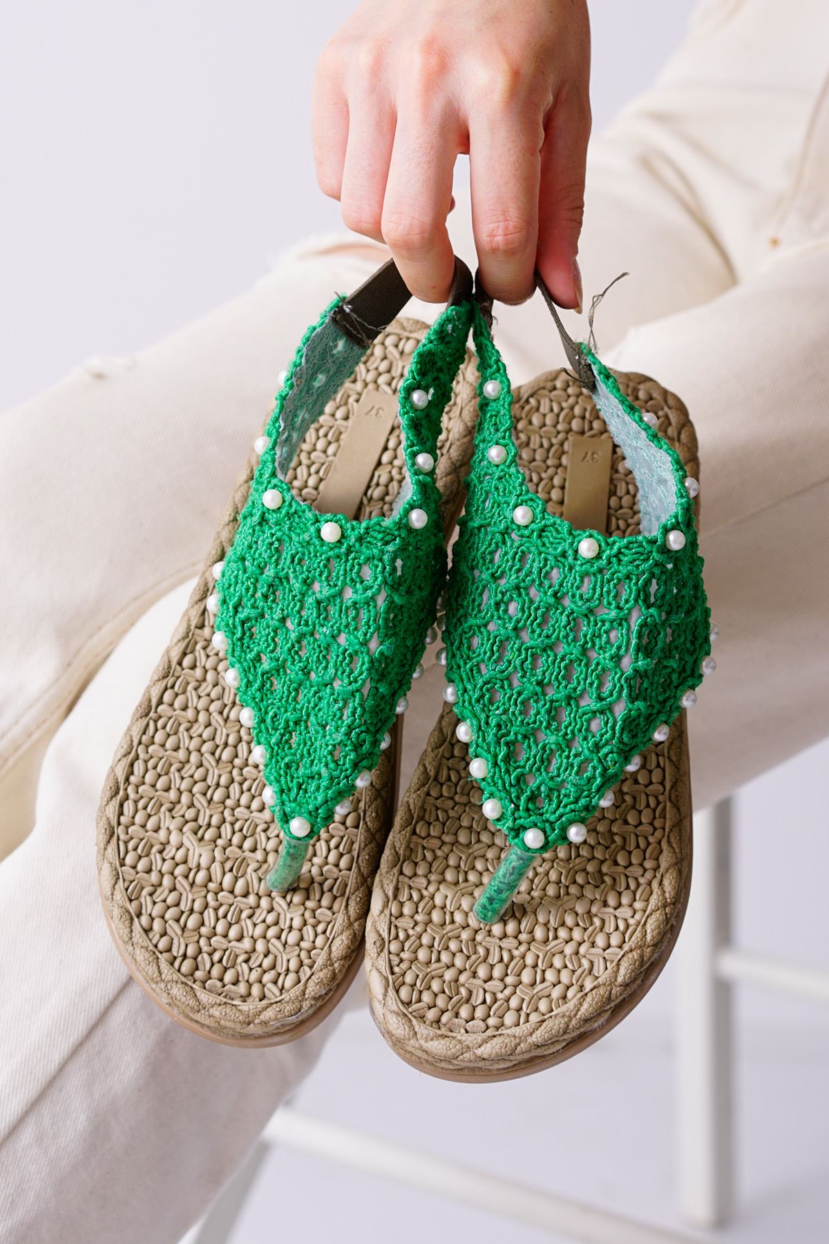 Maya Yeşil Kadın Sandalet