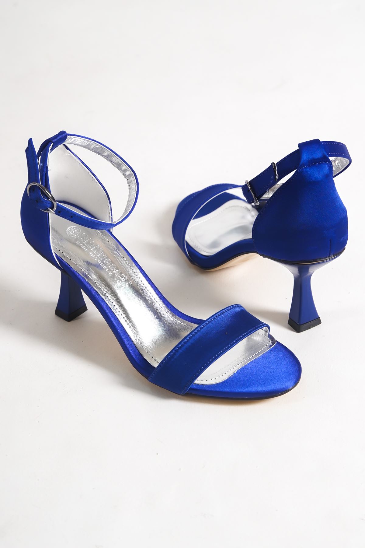 Drew Saks Mavi Saten Topuklu Kadın Ayakkabı