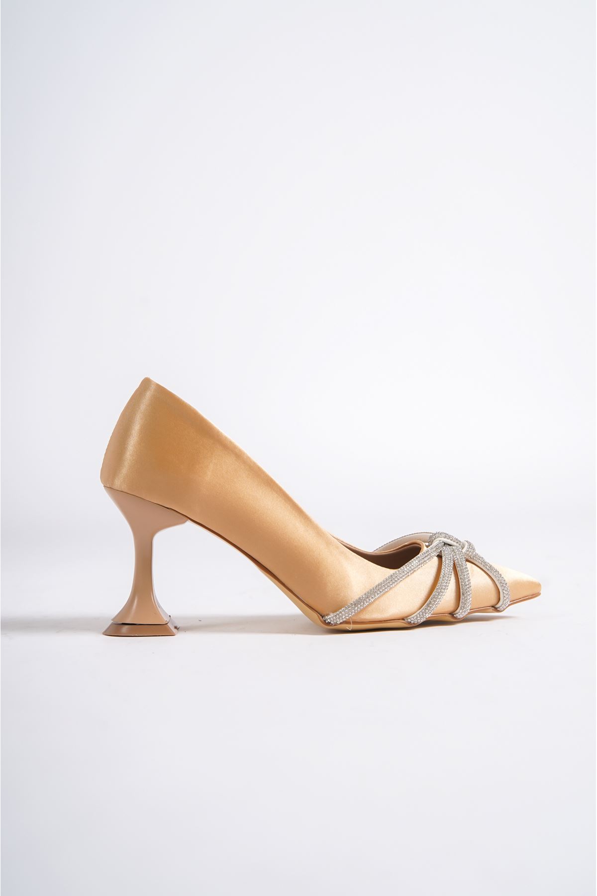 Joseph Nude Saten Taşlı Kadın Topuklu Ayakkabı