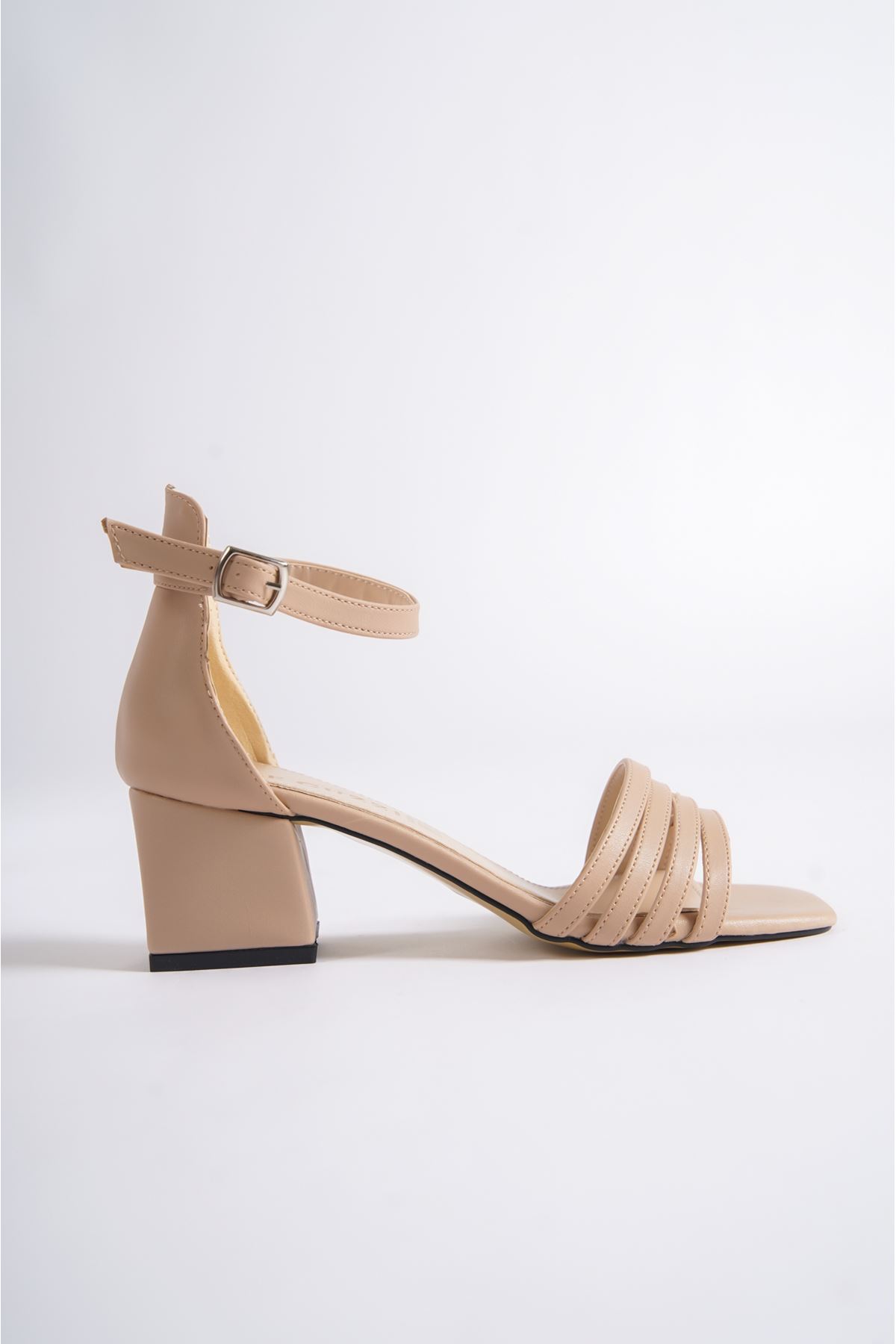 Diggory Nude Mat Deri Topuklu Kadın Ayakkabı