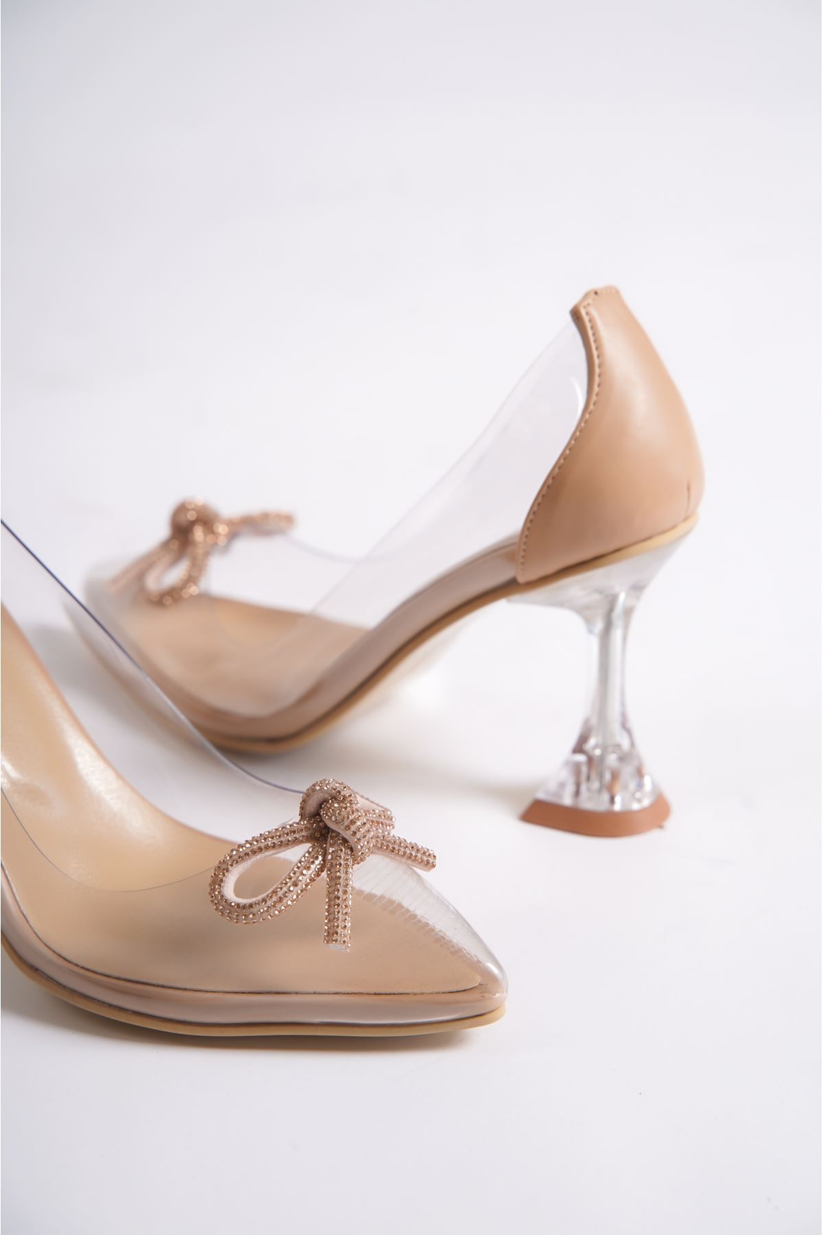 Kaarle Nude Şeffaf Topuklu Kadın Ayakkabı