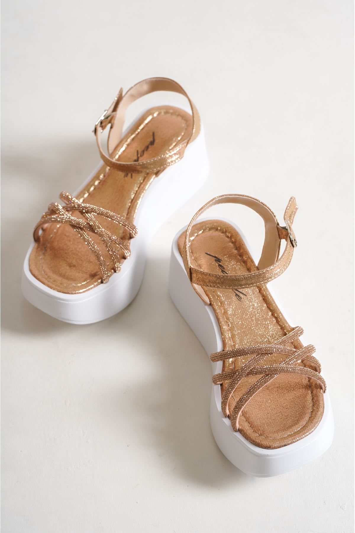 Jadira Rose Taşlı Dolgu Topuklu Kadın Ayakkabı