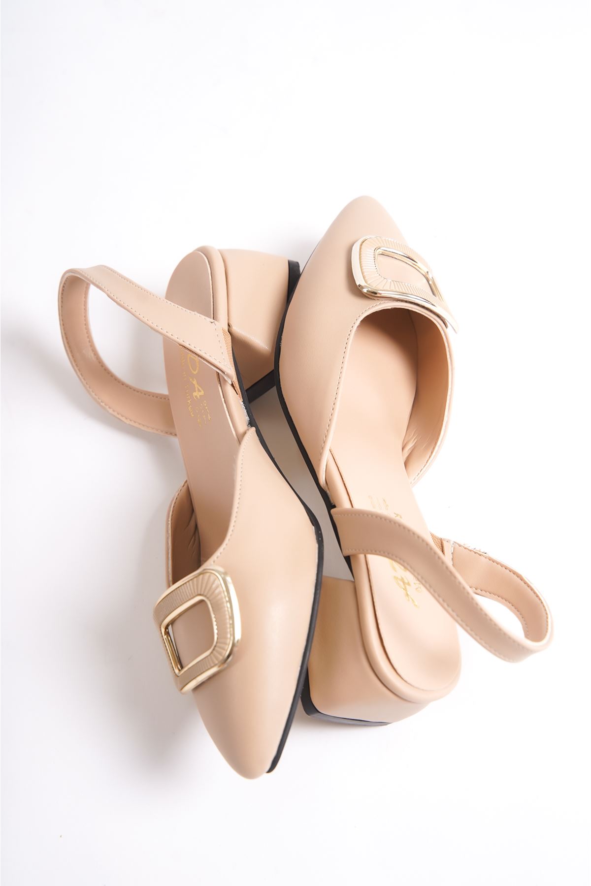 Lillian Nude Mat Deri Topuklu Kadın Ayakkabı   