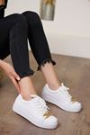 Lotha Beyaz Mat Deri Kadın Günlük Spor Ayakkabı