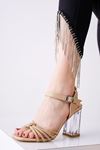 Kika Nude Şeffaf Topuklu Kadın Ayakkabı