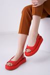 Pozie Kırmızı Kadın Sandalet