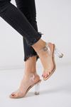 Moon Nude Şeffaf Topuklu Kadın Ayakkabı