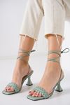 Mila Mint Yeşil Topuklu Kadın Ayakkabı
