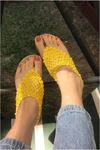 Maya Sarı Kadın Sandalet
