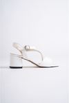 Pero Beyaz Mat Deri Topuklu Kadın Ayakkabı