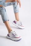Osaca Beyaz Lila Kadın Spor Ayakkabı