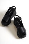 Rubes Siyah Dolgu Topuklu Kadın Ayakkabı