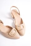 Lillian Nude Mat Deri Topuklu Kadın Ayakkabı   
